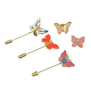 Vintage Lot of 5 Butterfly Pin Brooch Women's Colorful Collectible Insect Love